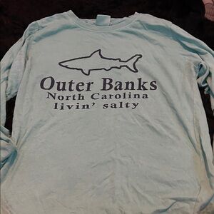 Vintage turquoise Long Sleeve Shirt